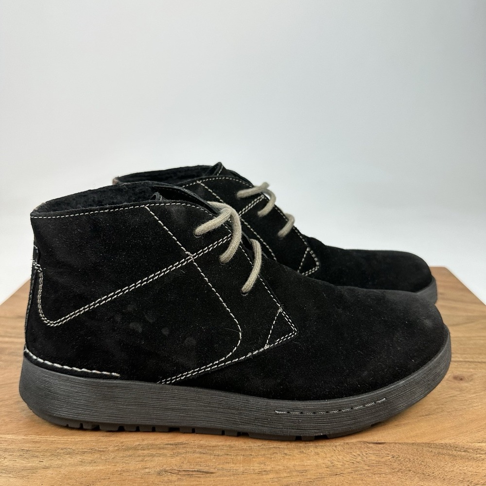 New Womens Josef Seibel Anna 08 Black Suede Short Boot Shoes Size EU 39 US 8-8.5